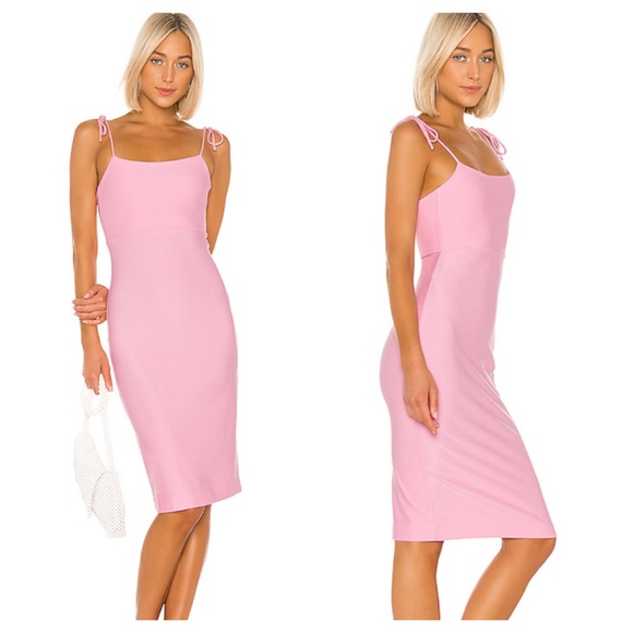 LPA Dresses & Skirts - LPA Tank Midi Dress Baby Pink Sleeveless Party